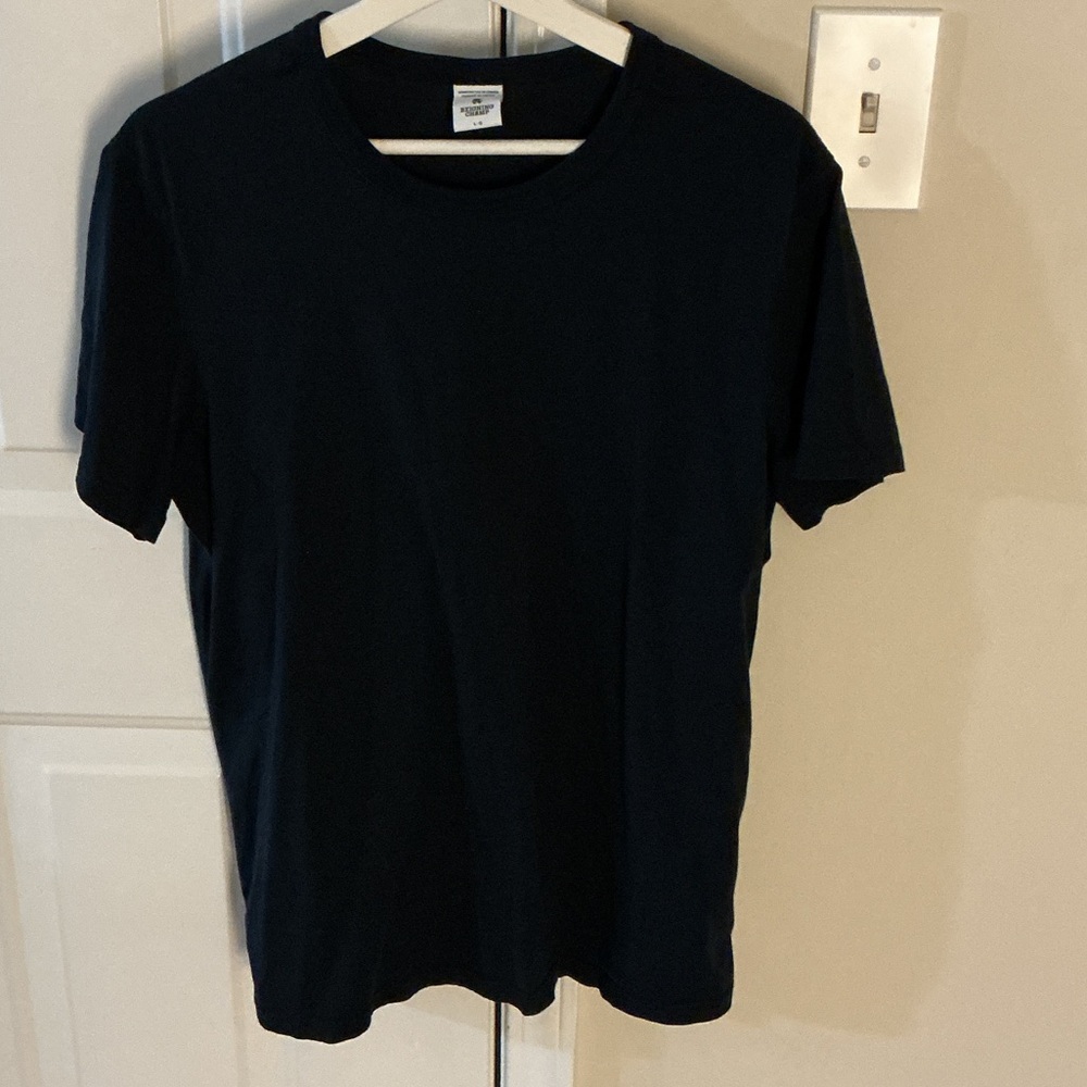 Reigning Champ Black Short Sleeve Crew Tee
